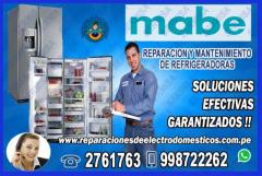 Tecnicos en Miraflores-Reparacion/Refrigeradora/»Mabe«2761763