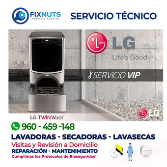 EXPERTOS PROFESIONALES REPARACIONES DE LAVADORAS - SECADORAS <LG< HA DOMICILIO