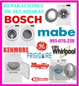SERVICIO TECNICO BOSCH REPARACIONES DE SECADORAS 993-076-238