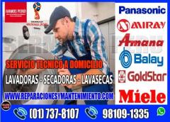 Sermitec Perù> Profesionales Panasonic-Miray (lavadoras) en Ate •7378107